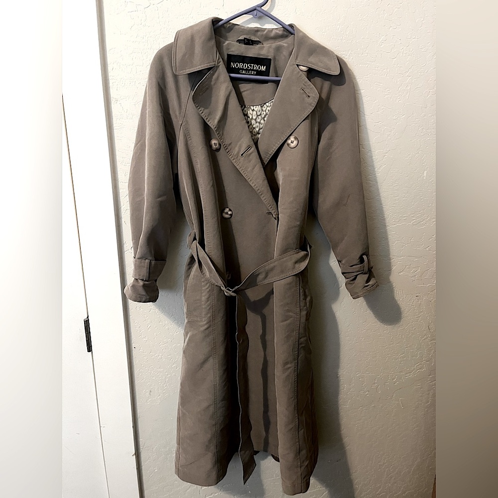 Nordstrom Gallery Trench Coat with belt - Picture 1 of 5
